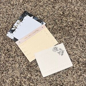 Elegant Floral Planner Set - Cream and Black